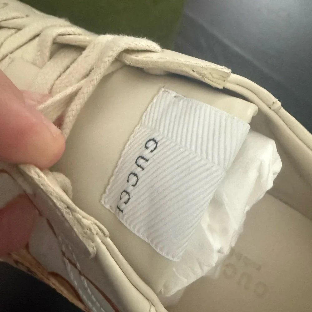 Brand New Gucci(WMNS) Gucci Kawaii Rhyton Leather Sneakers 'Cream White' Size 10